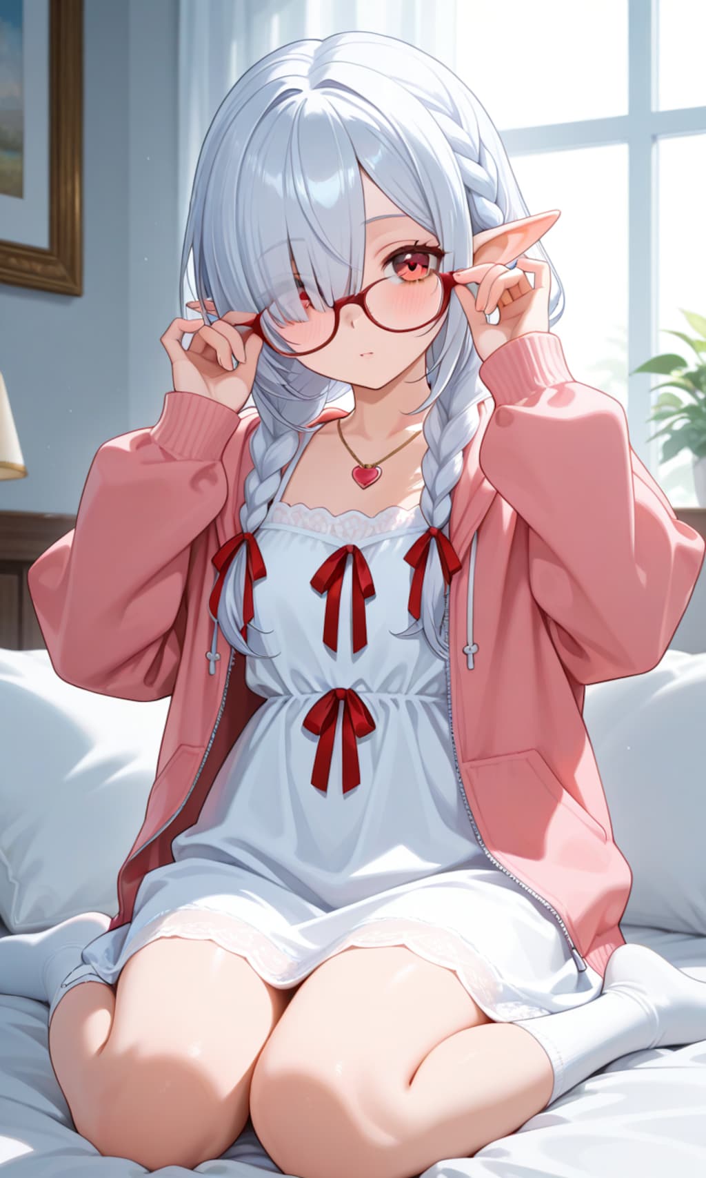 眼鏡三つ編みのシロネさん