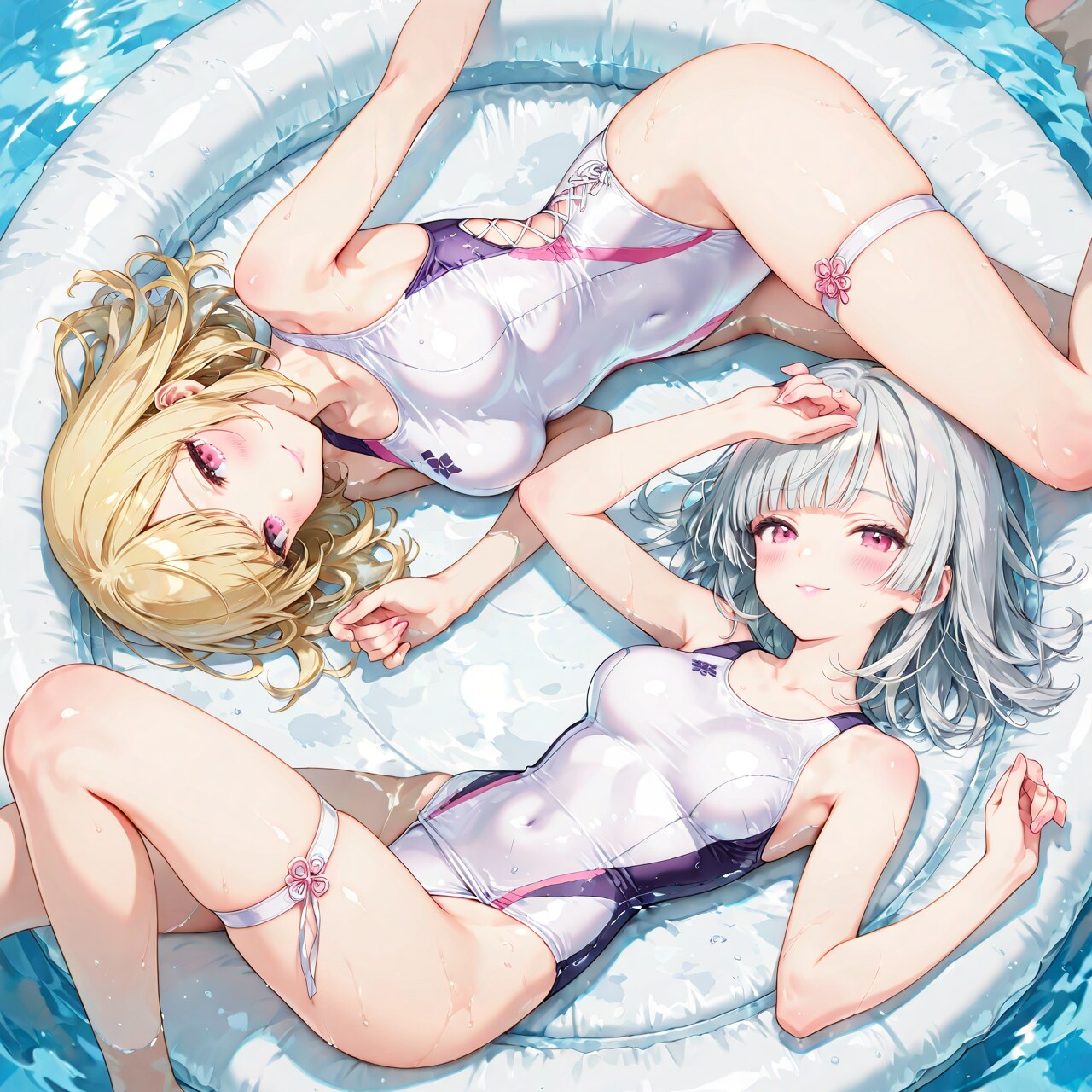 眩しい水泳の授業最終日