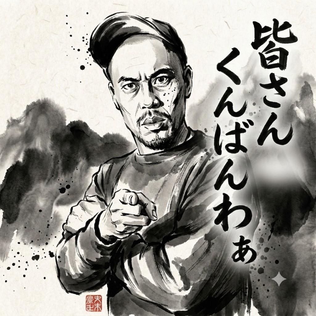 【非公式】水墨画ガンジー横須賀さん