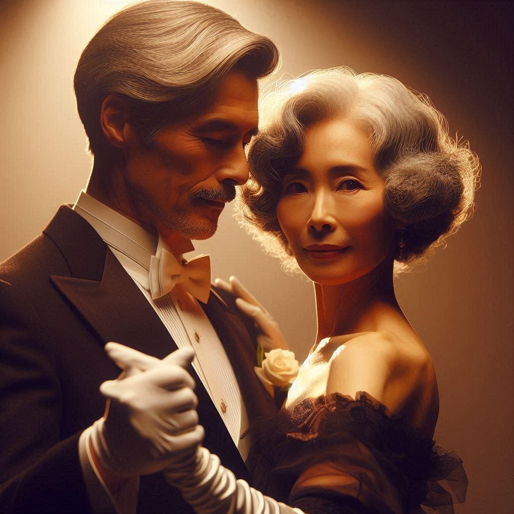 タンゴを踊る執事長＆メイド長ペア