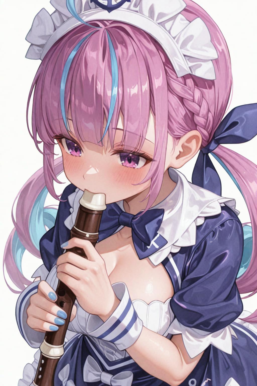 リコーダーを吹いているだけ