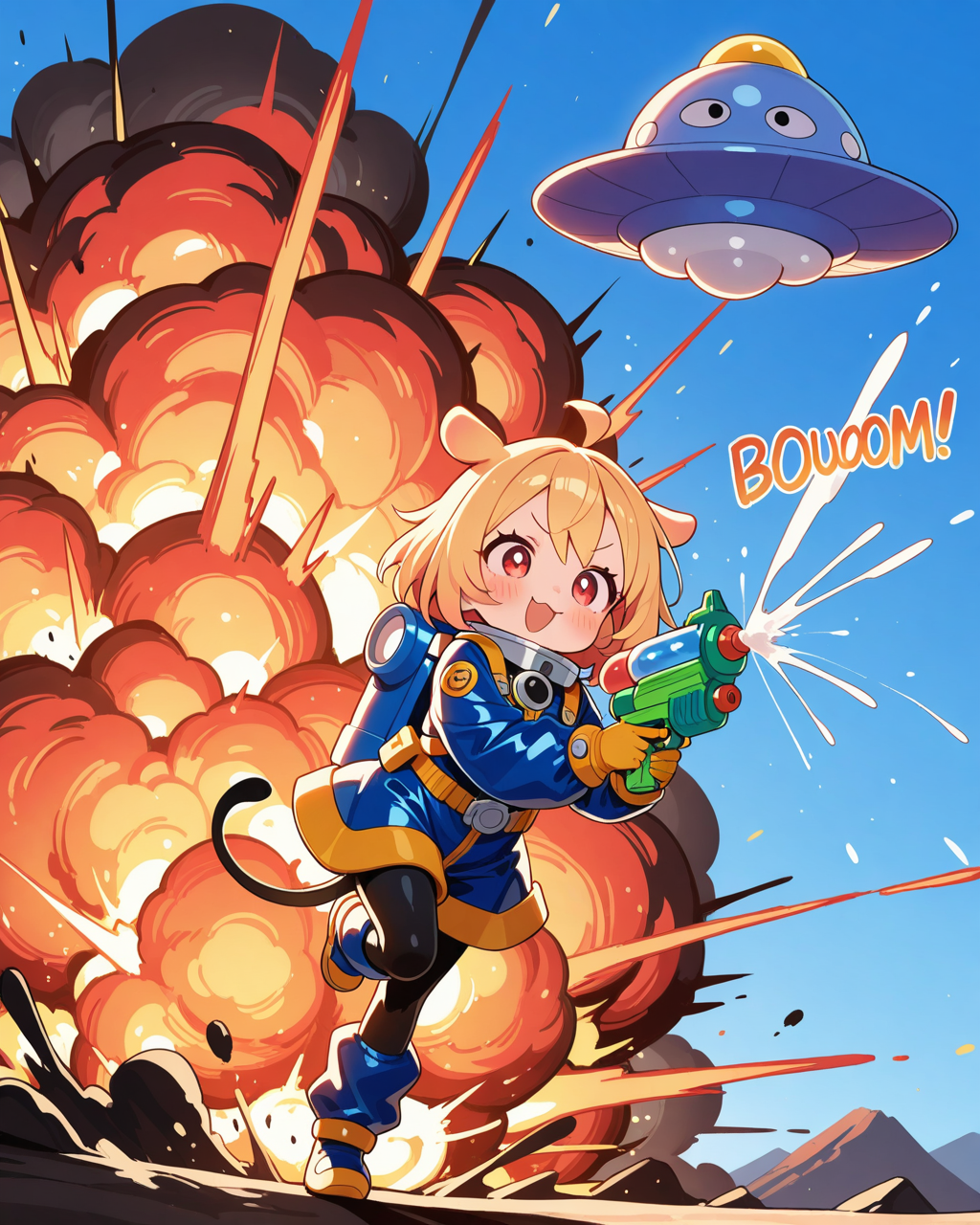 水鉄砲型殲滅兵器とゆーふぉーちゃん