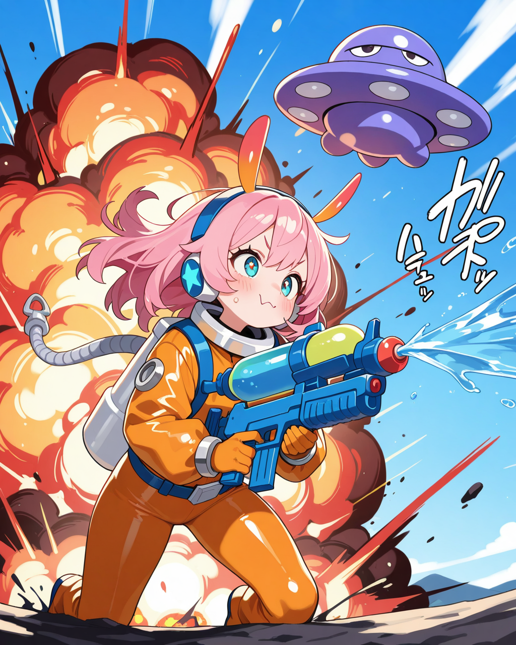 水鉄砲型殲滅兵器とゆーふぉーちゃん