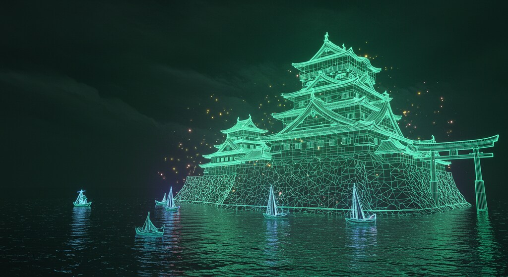 ワイヤーフレームお城アート その２