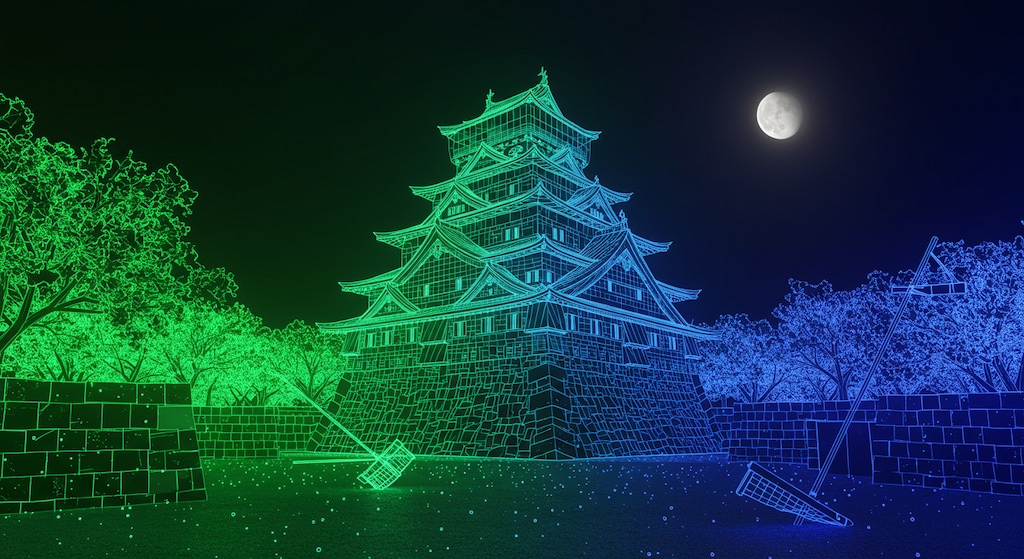 ワイヤーフレームお城アート その２