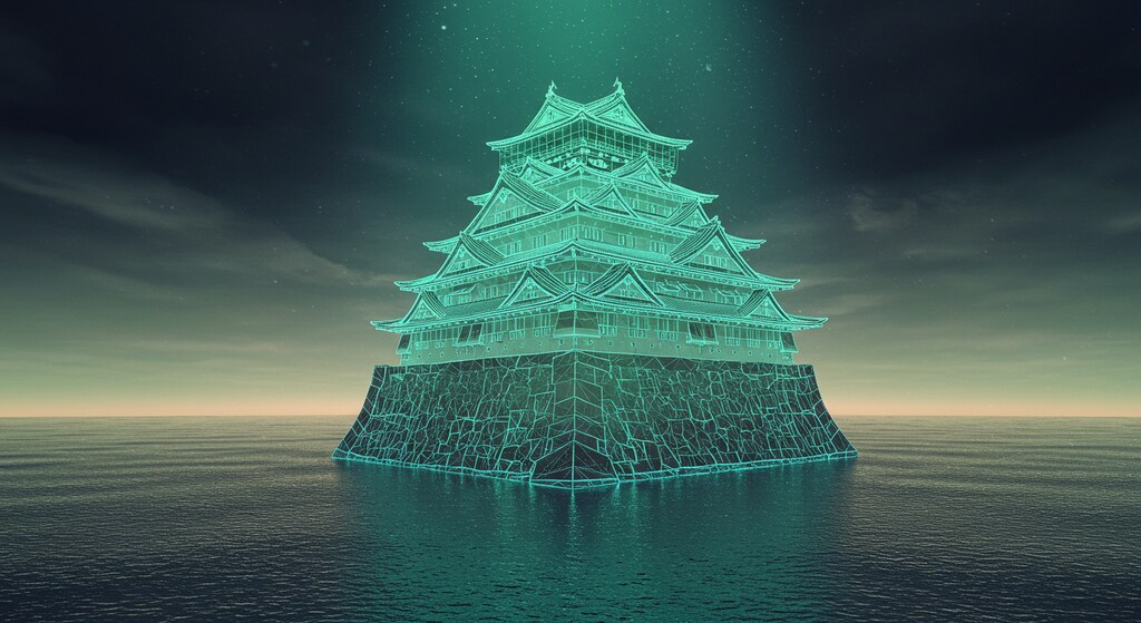 ワイヤーフレームお城アート その２