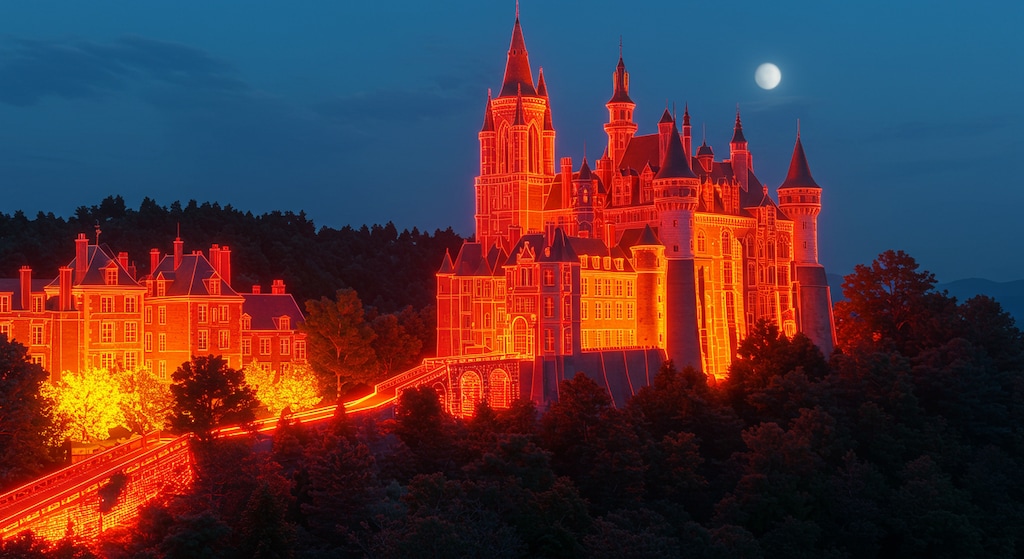 ワイヤーフレームお城アート その２