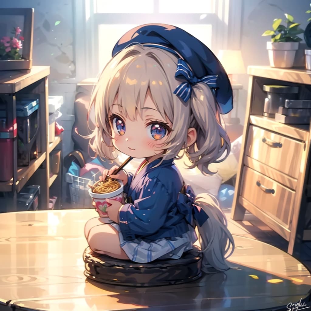 (((with chopsticksLet's eat  cold ramen))),後で、半角スペース入れます！。 | の人気AIイラスト・グラビア