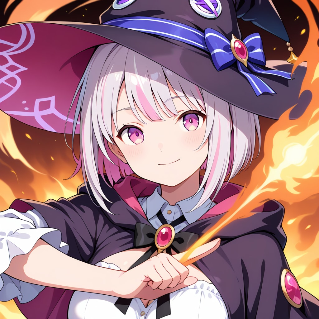炎の魔法が得意な魔女っ子