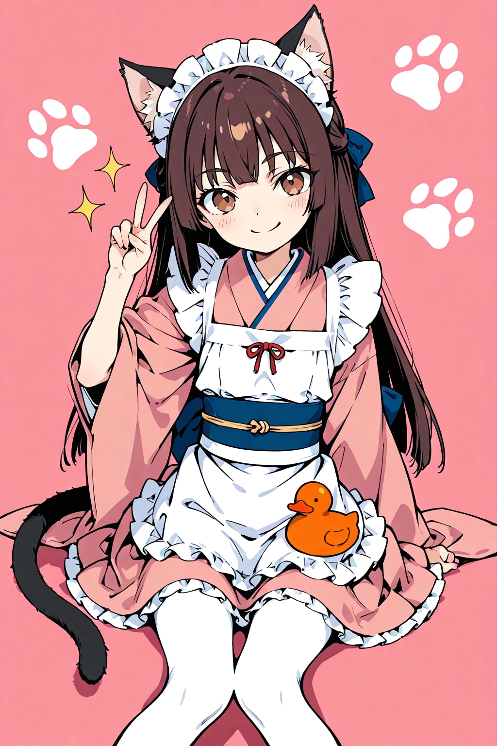 猫耳給仕奮闘記 | の人気AIイラスト・グラビア