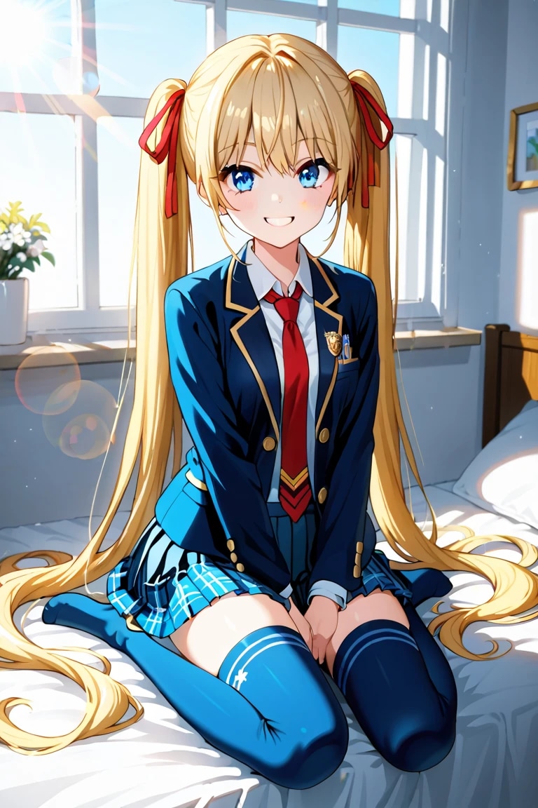 べ、別に…ベッドでこんなに可愛く座ってるわけじゃないんだから！ ……どう？莉奈のこと、かわいいって思った？♡ | の人気AIイラスト・グラビア