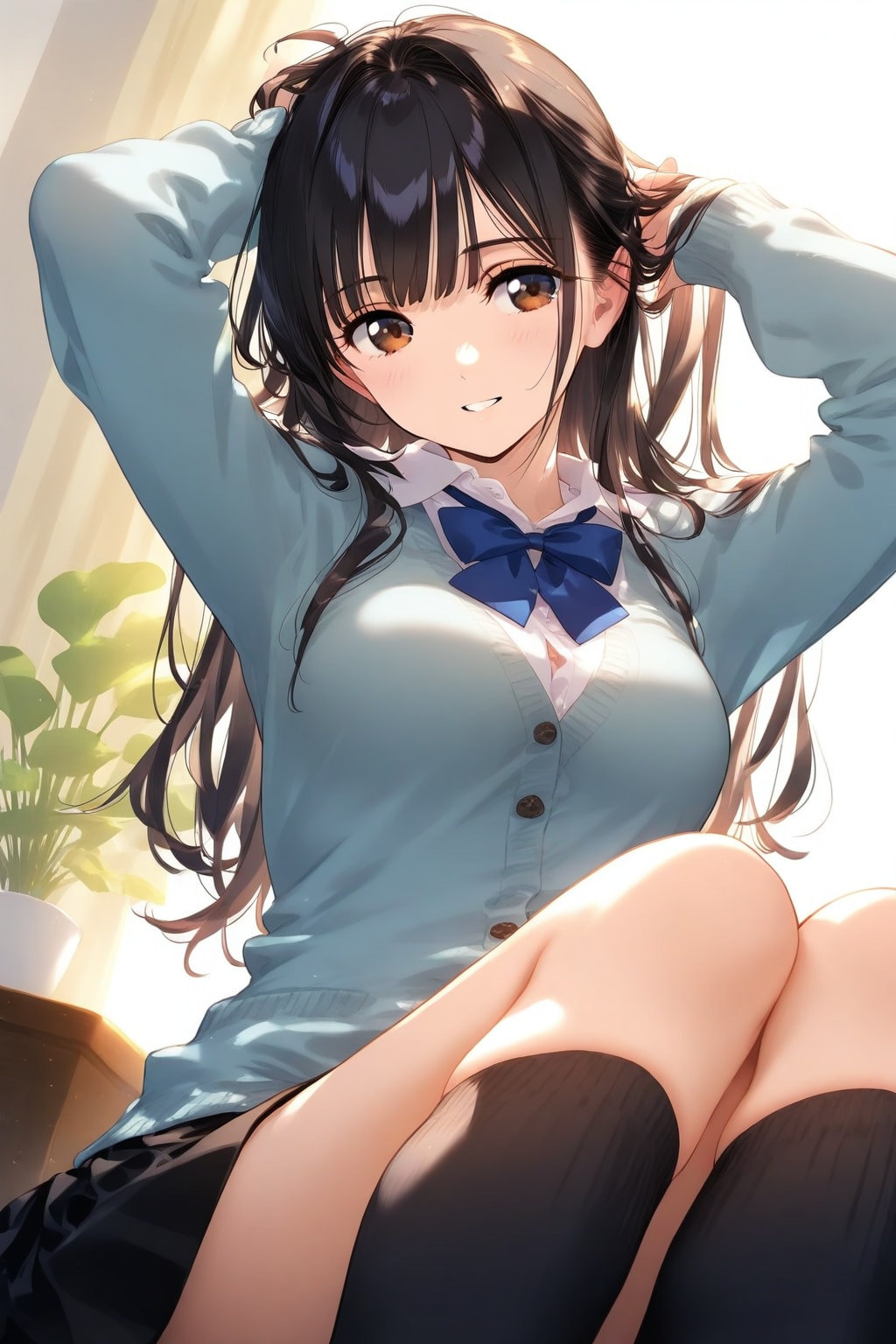 髪をかきあげる子 | の人気AIイラスト・グラビア