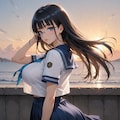 黒髪ロング眼鏡さん1 2枚目