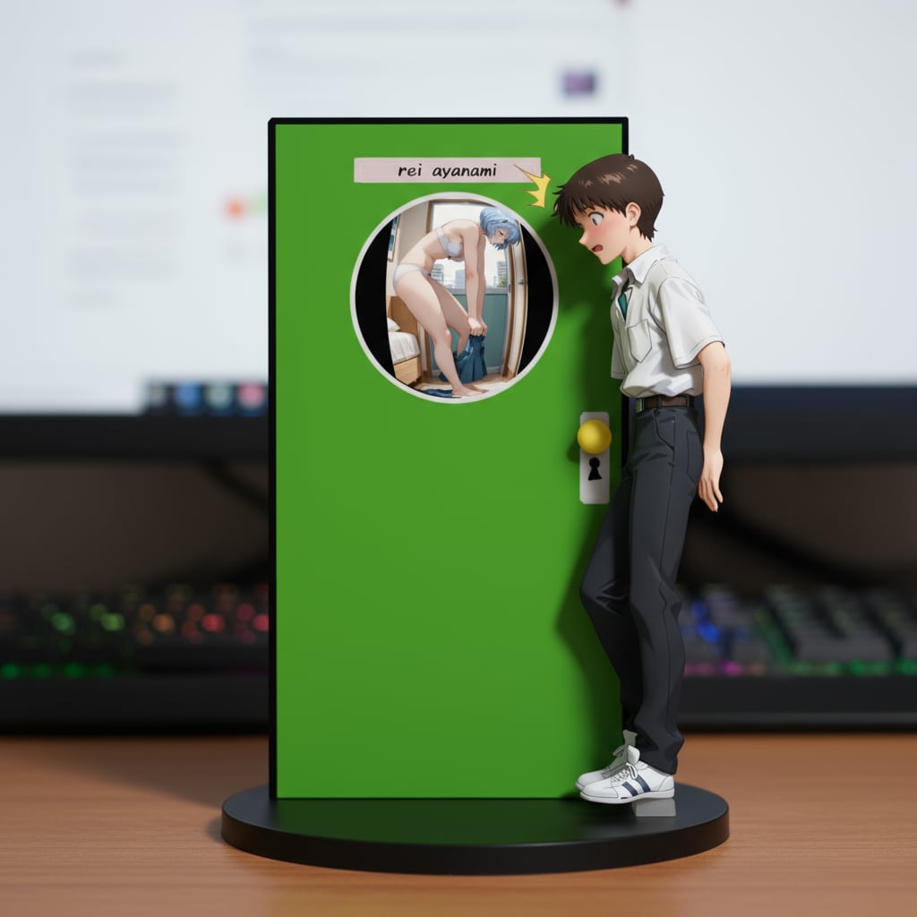 綾波さん着替え中(シンジ君透視)