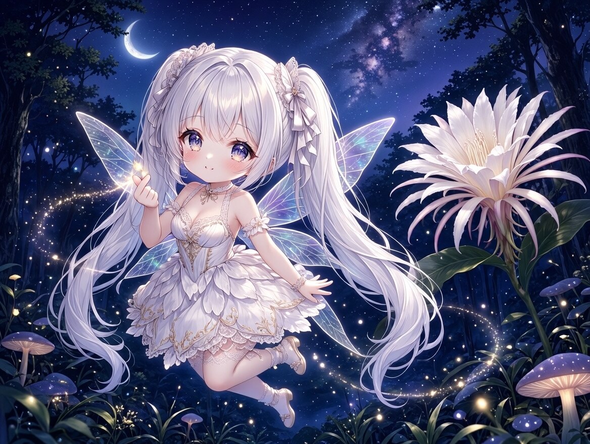 月下美人の妖精