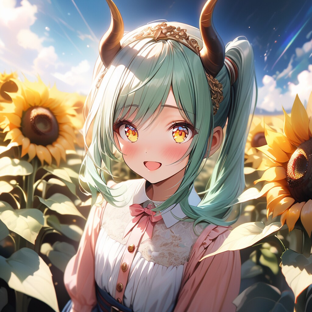 DRAGONの娘はひまわりの下で恋をする? | の人気AIイラスト・グラビア