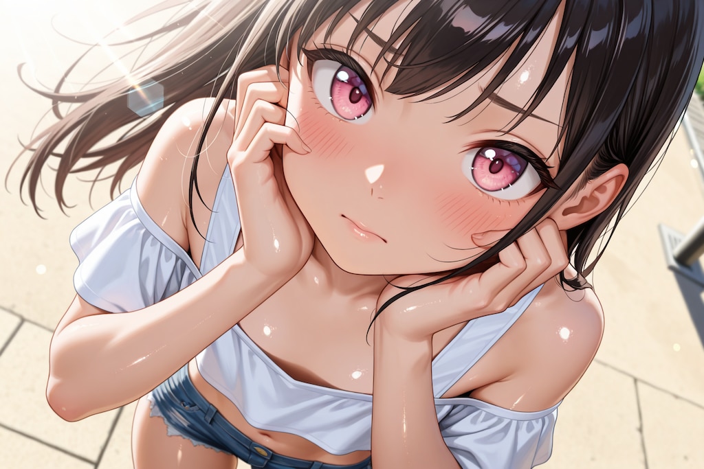 【本日の板野ちゃん】「よーし、向こうまで先に着いた方が勝ちっ！」