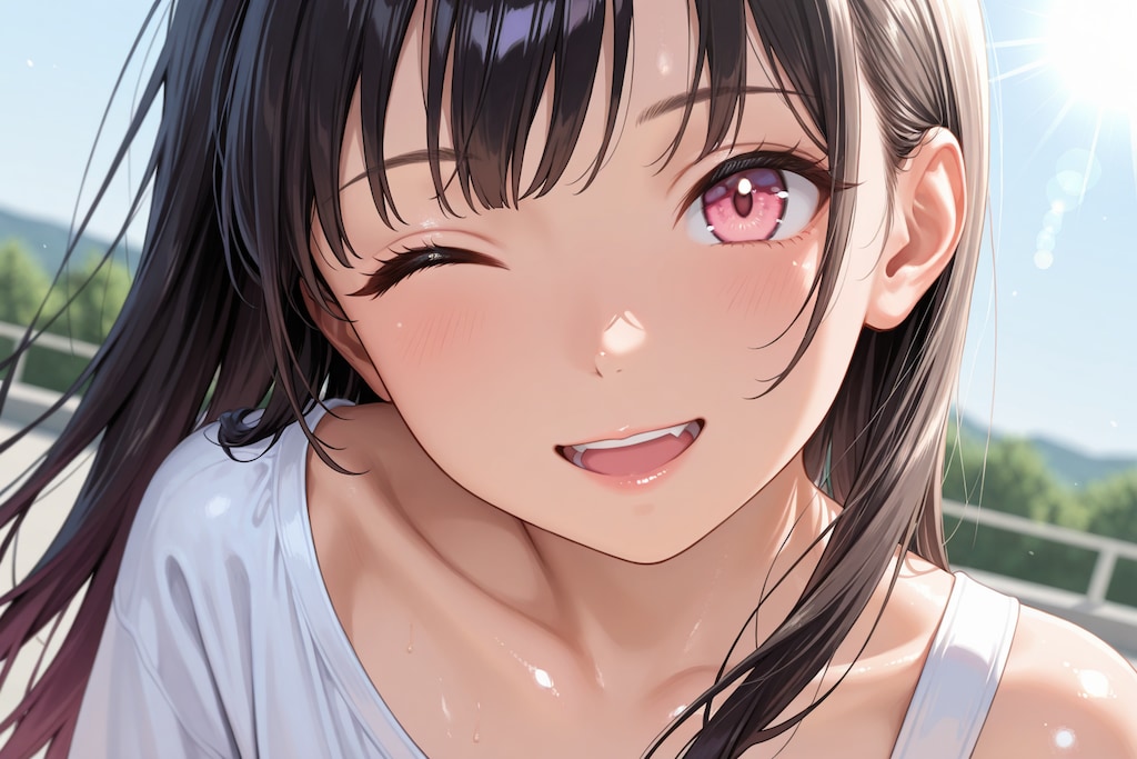【本日の板野ちゃん】「よーし、向こうまで先に着いた方が勝ちっ！」