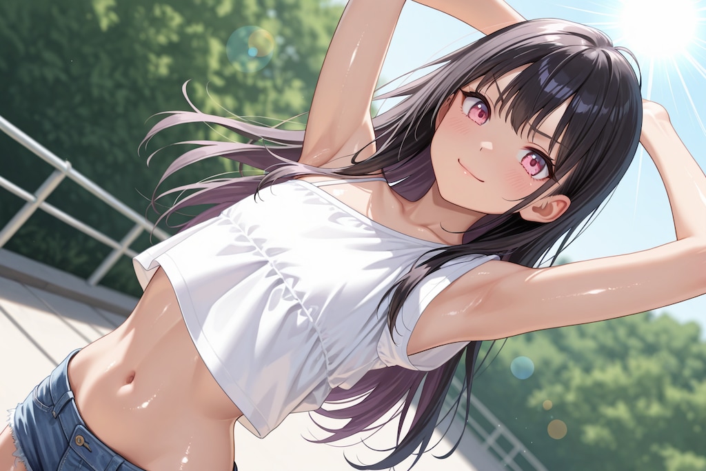 【本日の板野ちゃん】「よーし、向こうまで先に着いた方が勝ちっ！」