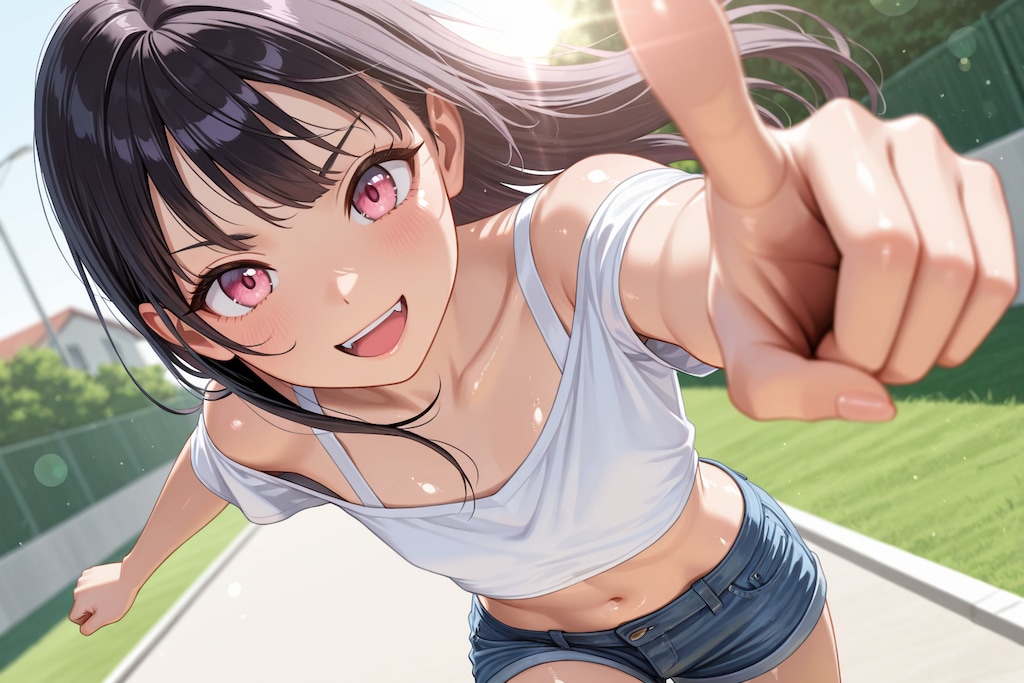 【本日の板野ちゃん】「よーし、向こうまで先に着いた方が勝ちっ！」
