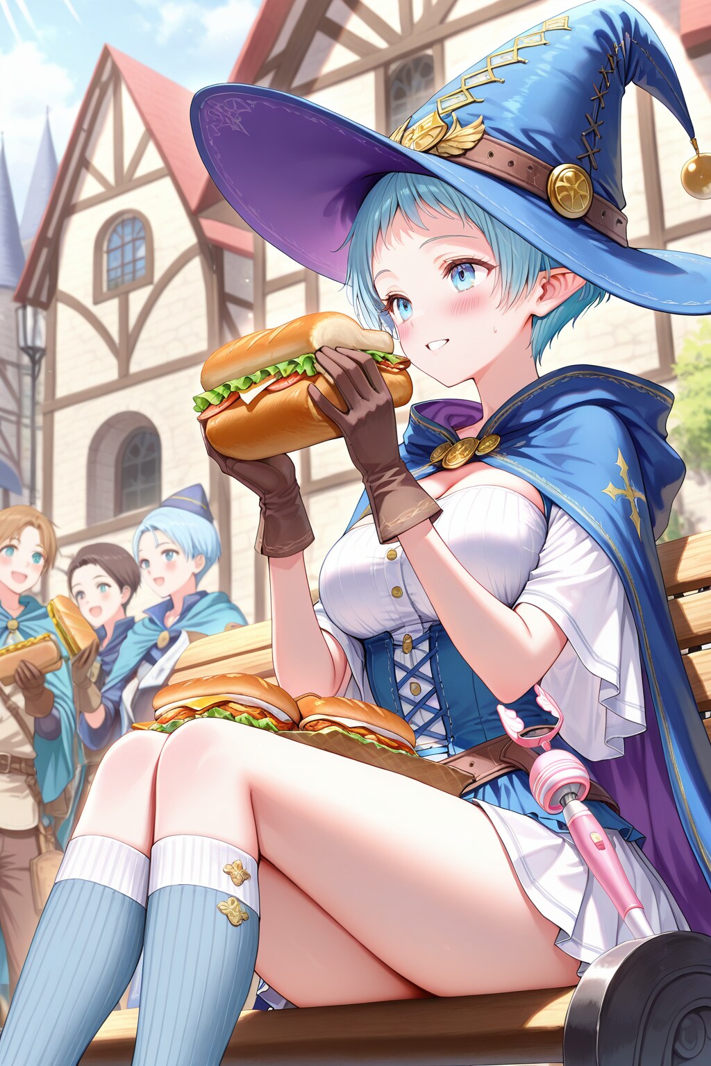 ひなたぼっこでサンドイッチ