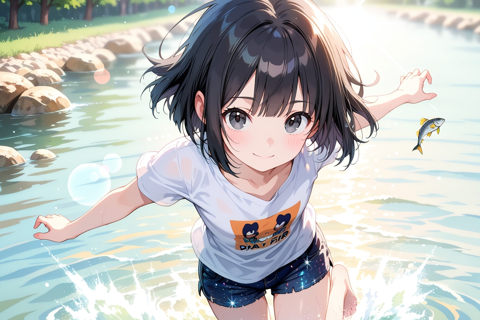 川遊び