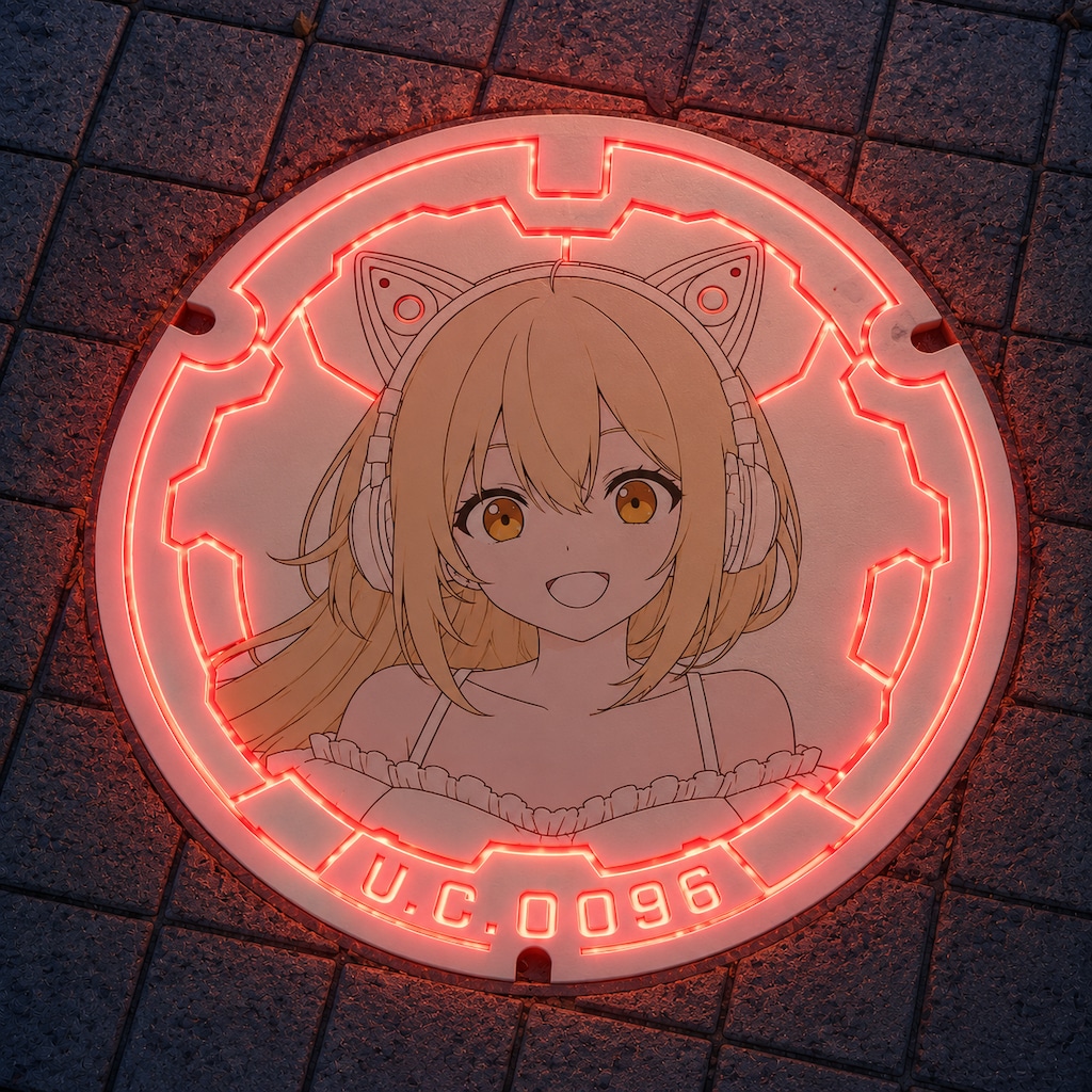 光るマンホール