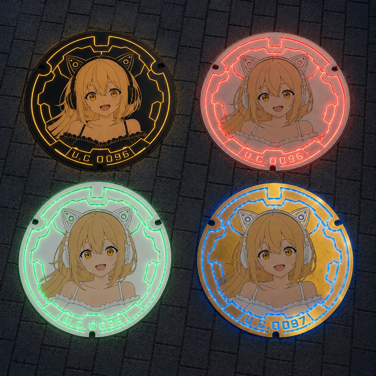 光るマンホール