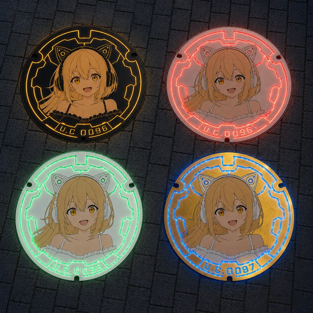 光るマンホール