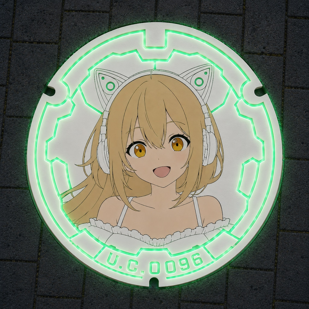 光るマンホール