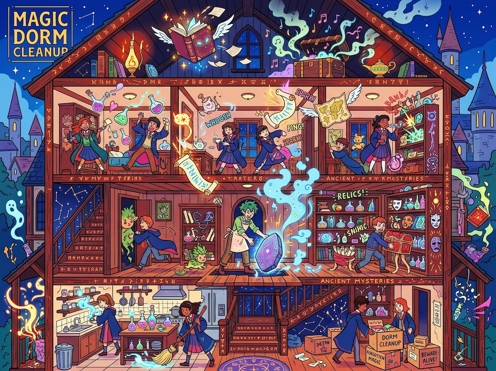 魔法大学学生寮大掃除