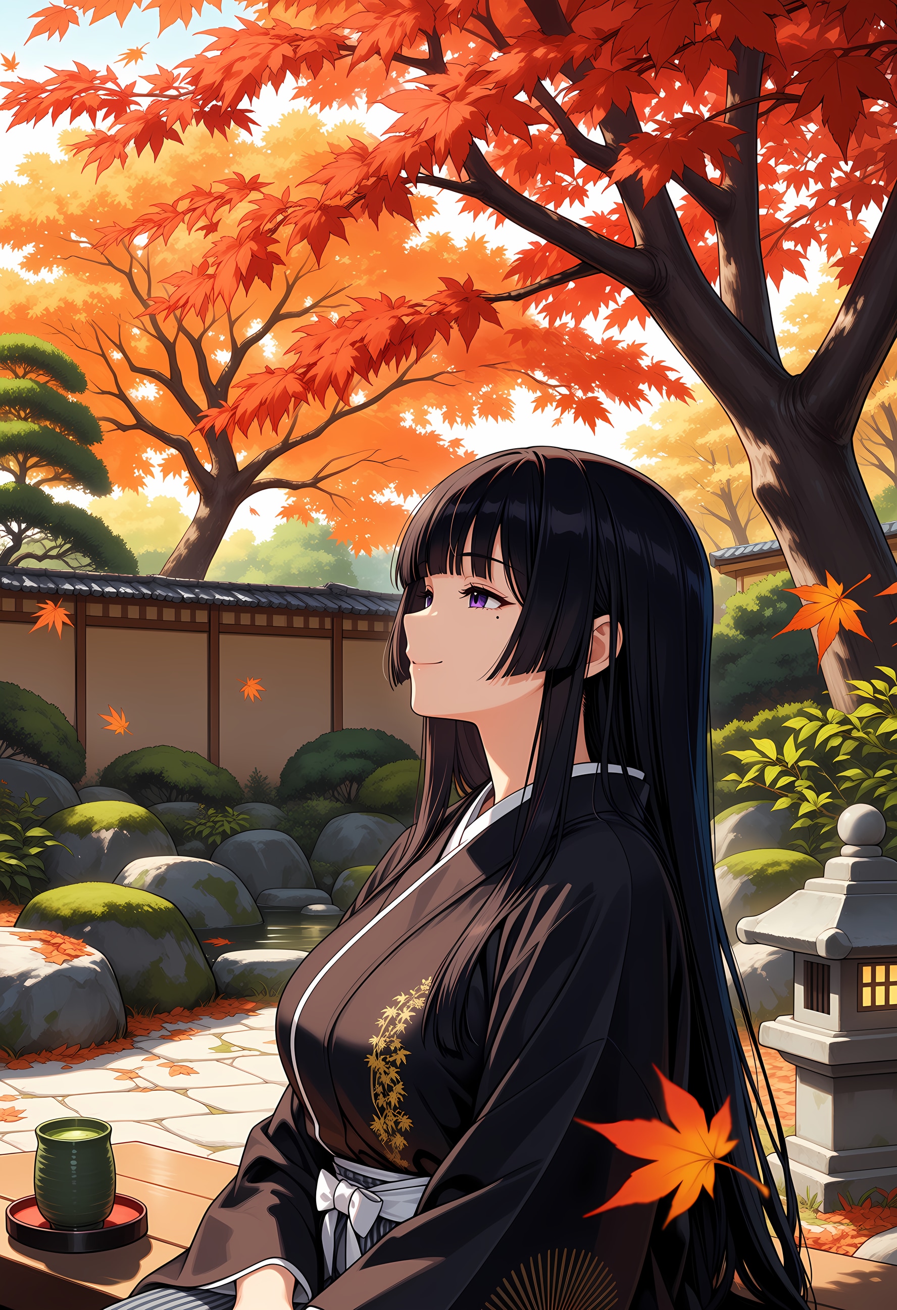 紅葉を眺めながら | の人気AIイラスト・グラビア