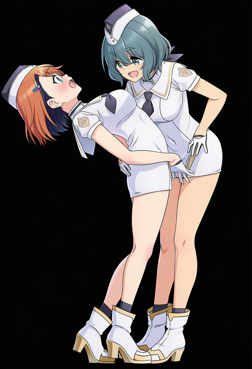 ブルアカオペレーター服　後ろ反り11 | の人気AIイラスト・グラビア
