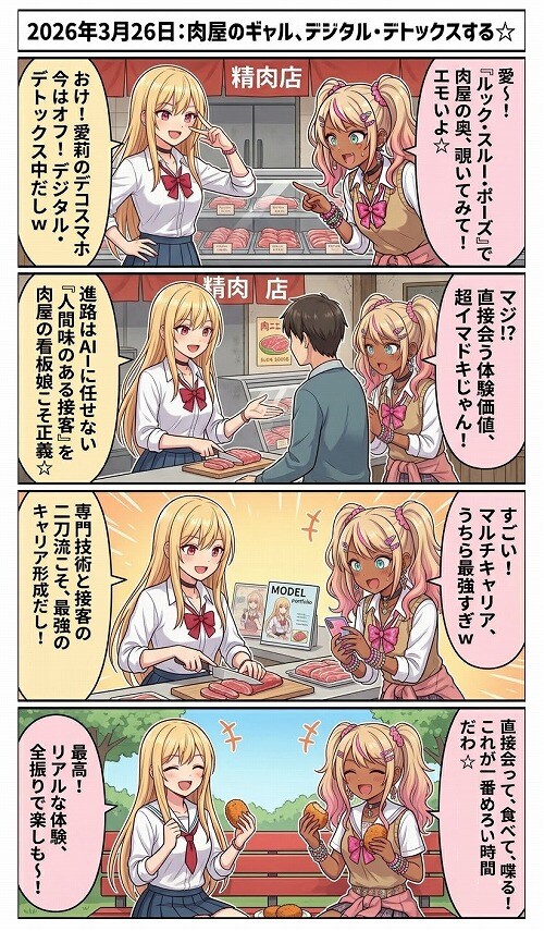 肉屋のギャル、デジタル・デトックスする☆