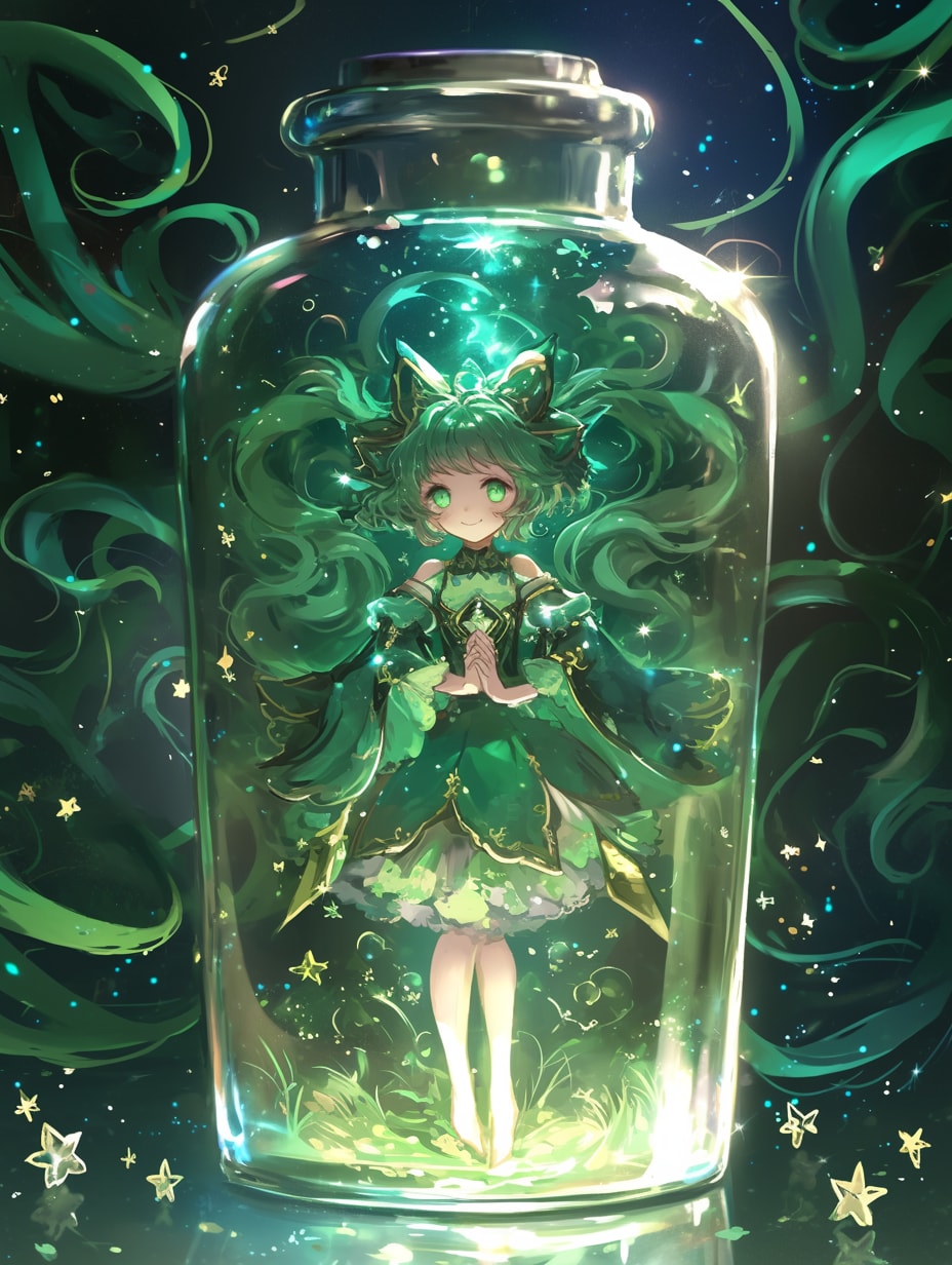 「瓶詰の少女」碧68 | の人気AIイラスト・グラビア