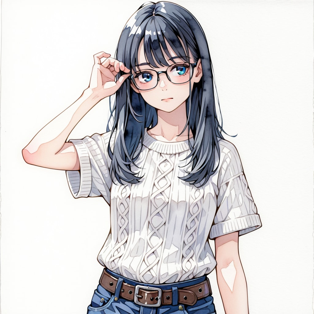 白ニット | の人気AIイラスト・グラビア