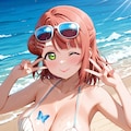 あゆむちゃんのはにかみ水着ダブルピース 貝殻水着ver. ④ 2枚目
