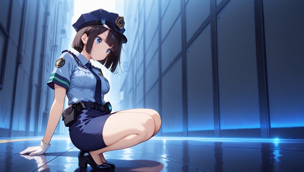 最新施設の警察官りかちゃん