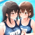 スク水百合 3枚目
