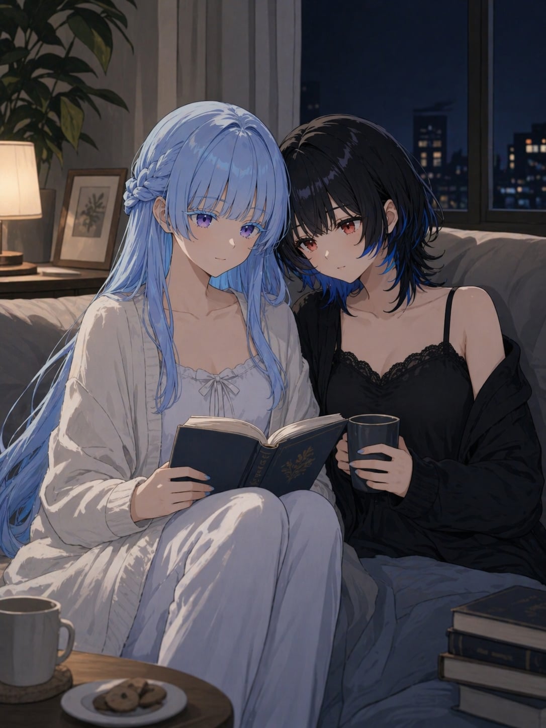 同棲してる混ざっちゃった二人 | の人気AIイラスト・グラビア