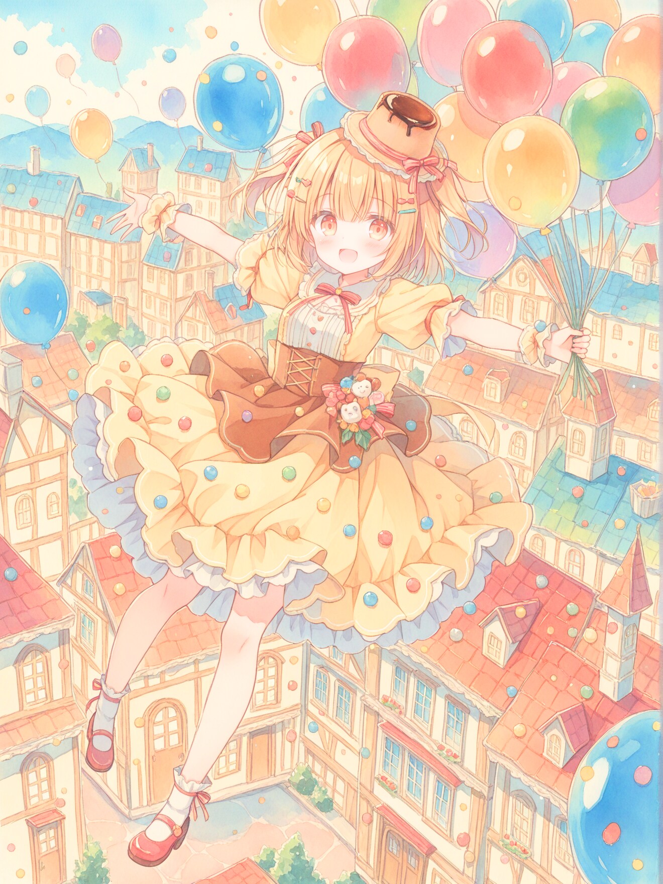 空を舞うスイートキャンディバルーン