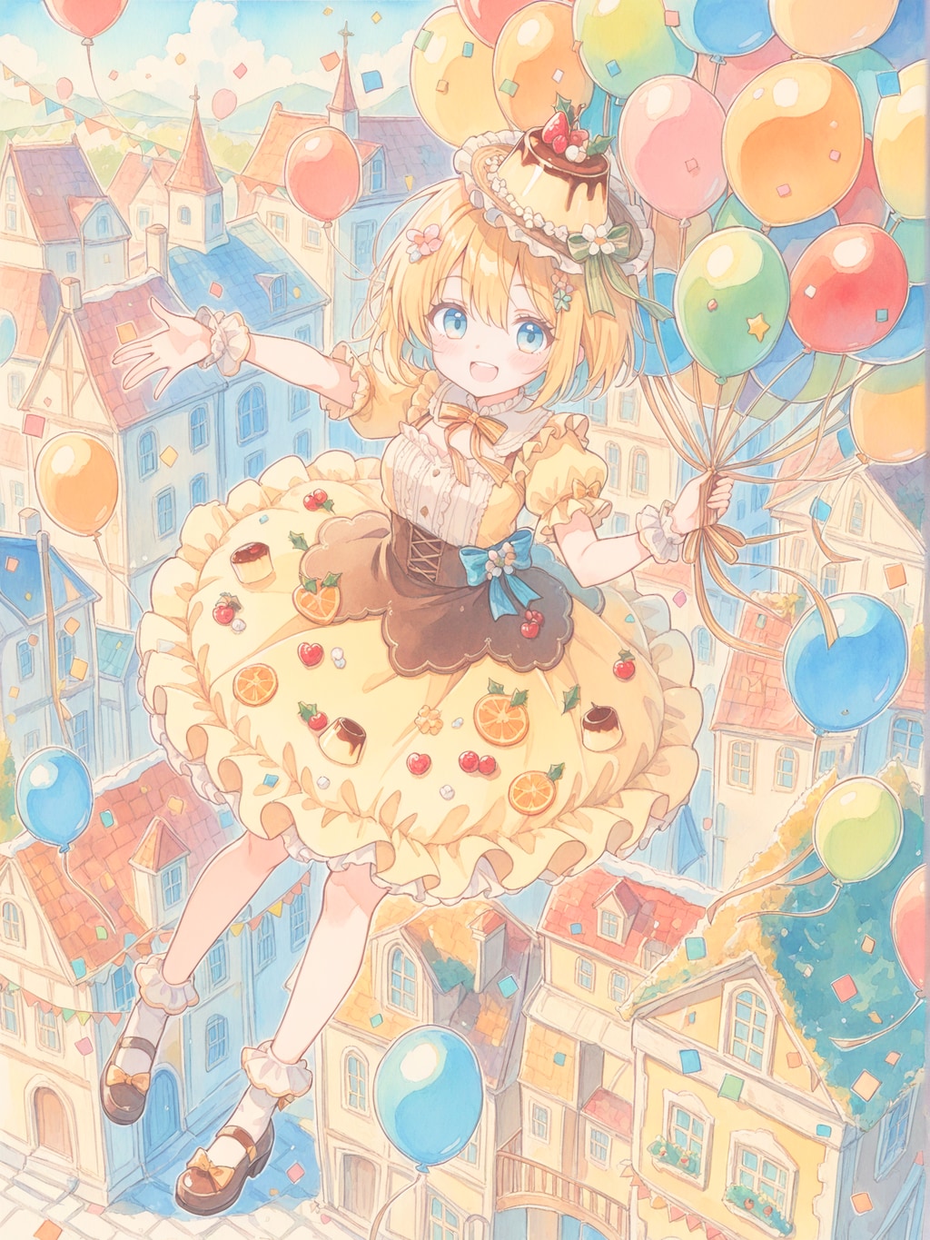 空を舞うスイートキャンディバルーン