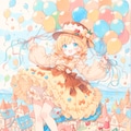 空を舞うスイートキャンディバルーン 2枚目