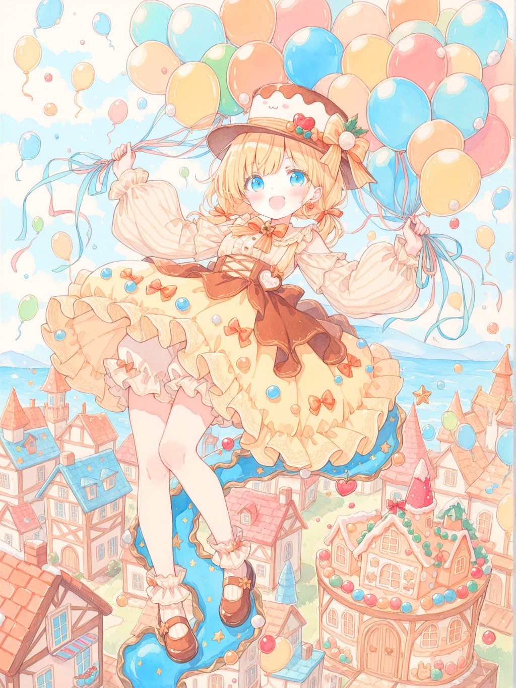 空を舞うスイートキャンディバルーン