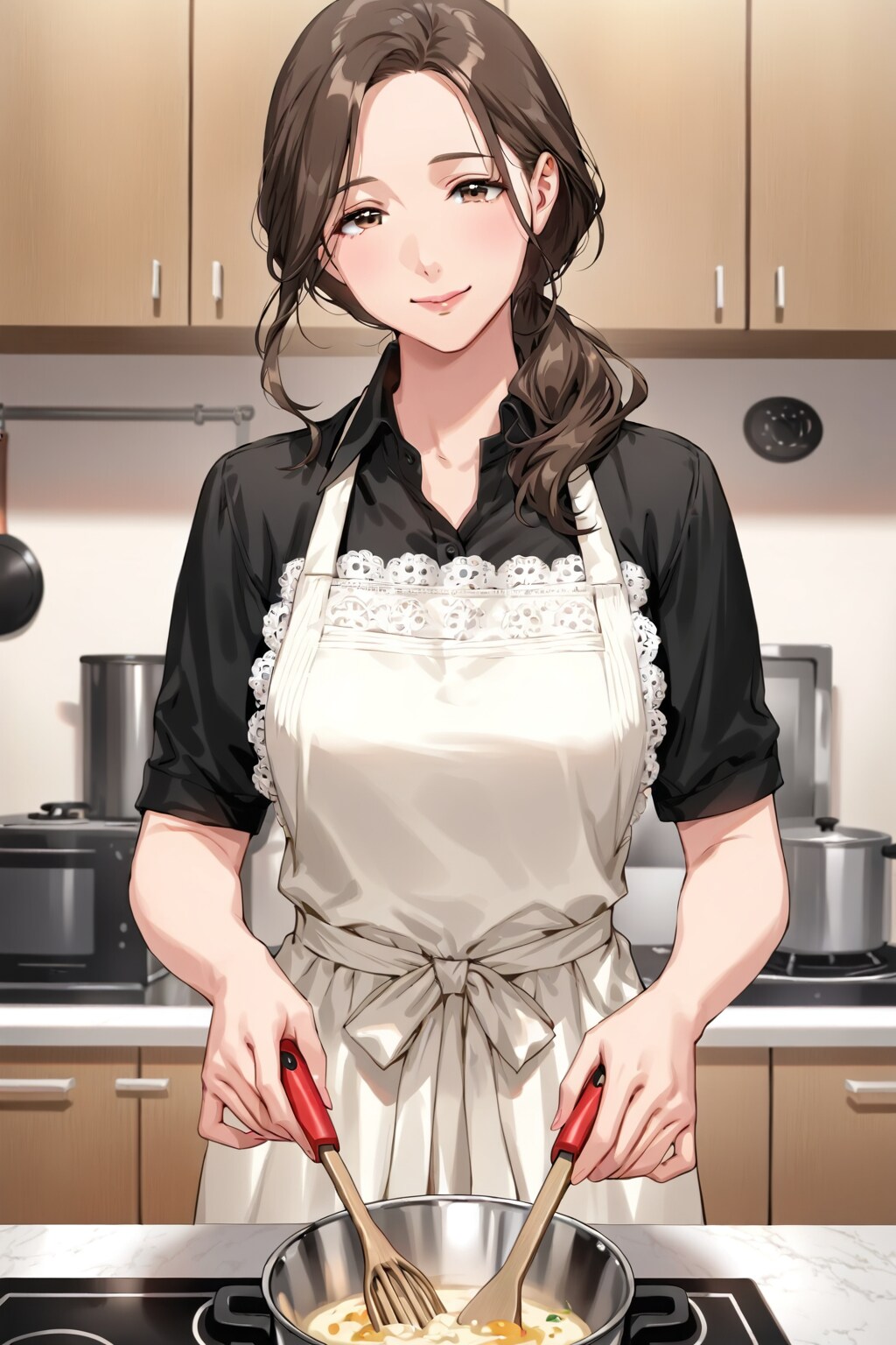 お料理中