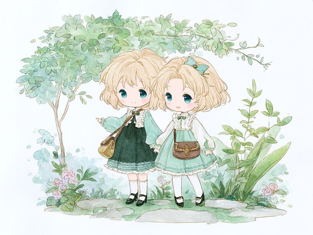 旅の途中の園児たち