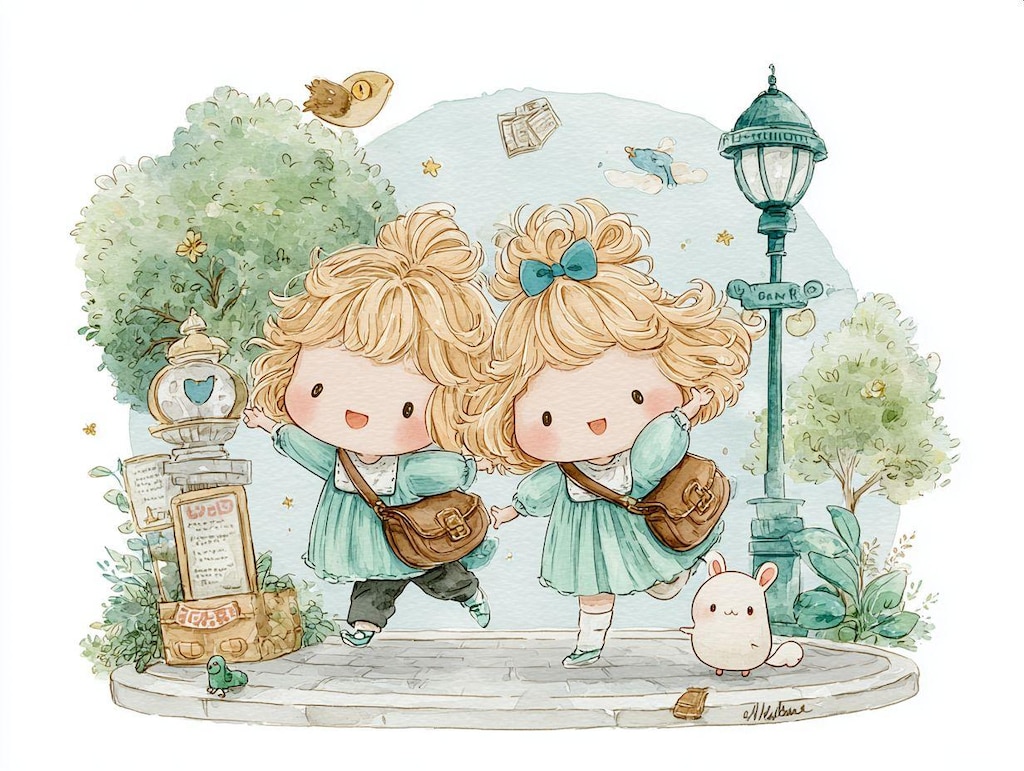 旅の途中の園児たち