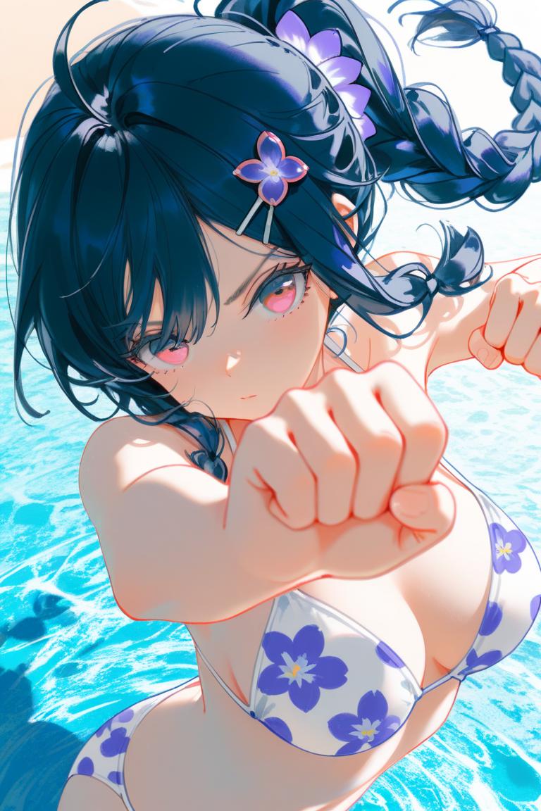 プールでシャドー(笑)