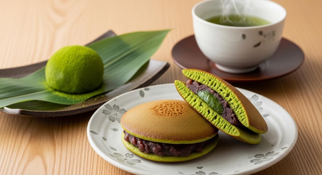 デザートの茶和菓子セット