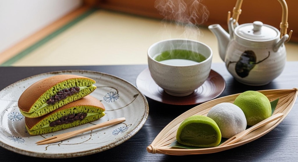 デザートの茶和菓子セット